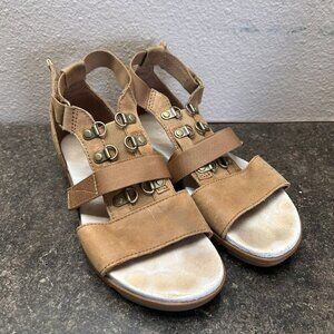 Women’s Tan Suede Strappy Sandals
